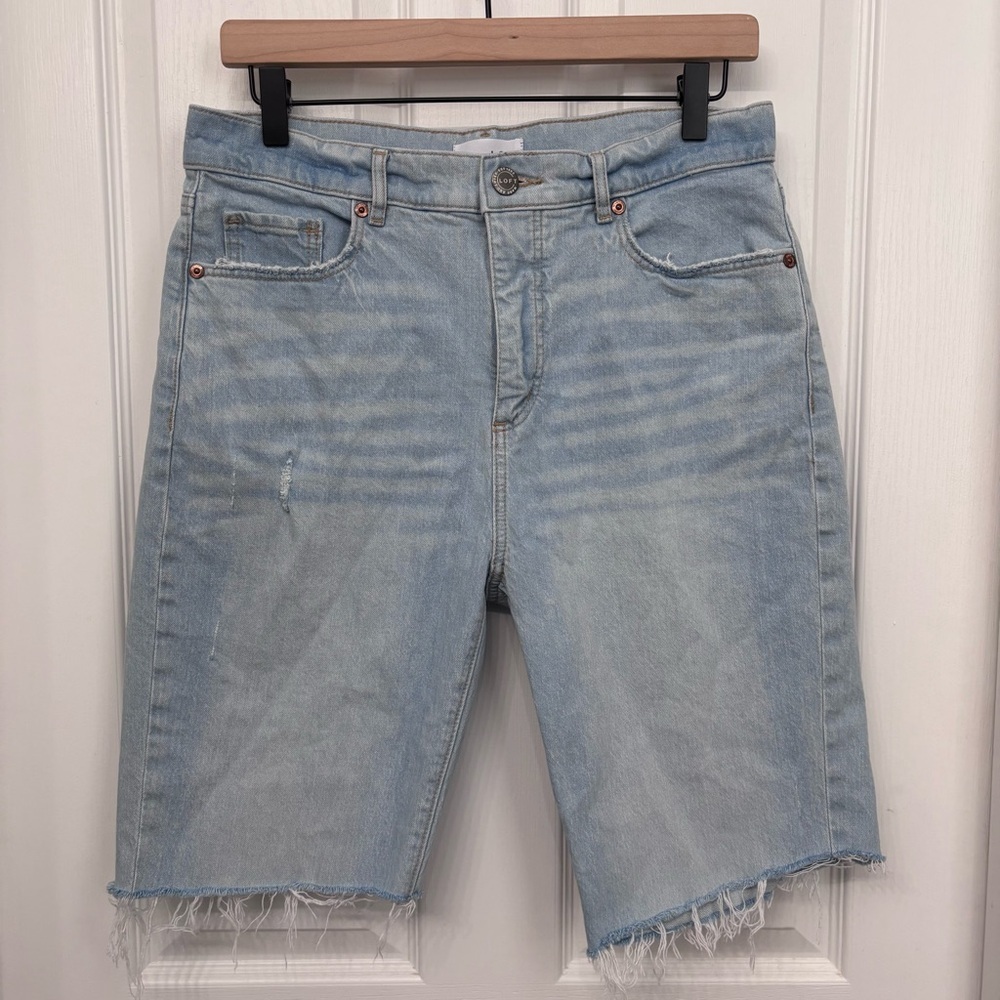 LOFT High Rise Denim DIY Bermuda Shorts | Size 27 / 4